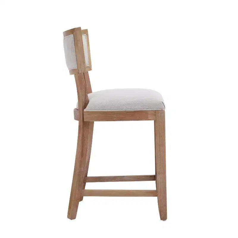 Sgabello da bancone imbottito da 67,3 cm con struttura in legno di Hevea – Set da 2