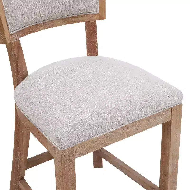 Sgabello da bancone imbottito da 67,3 cm con struttura in legno di Hevea – Set da 2