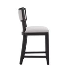 Sgabello da bancone imbottito da 67,3 cm con struttura in legno di Hevea – Set da 2