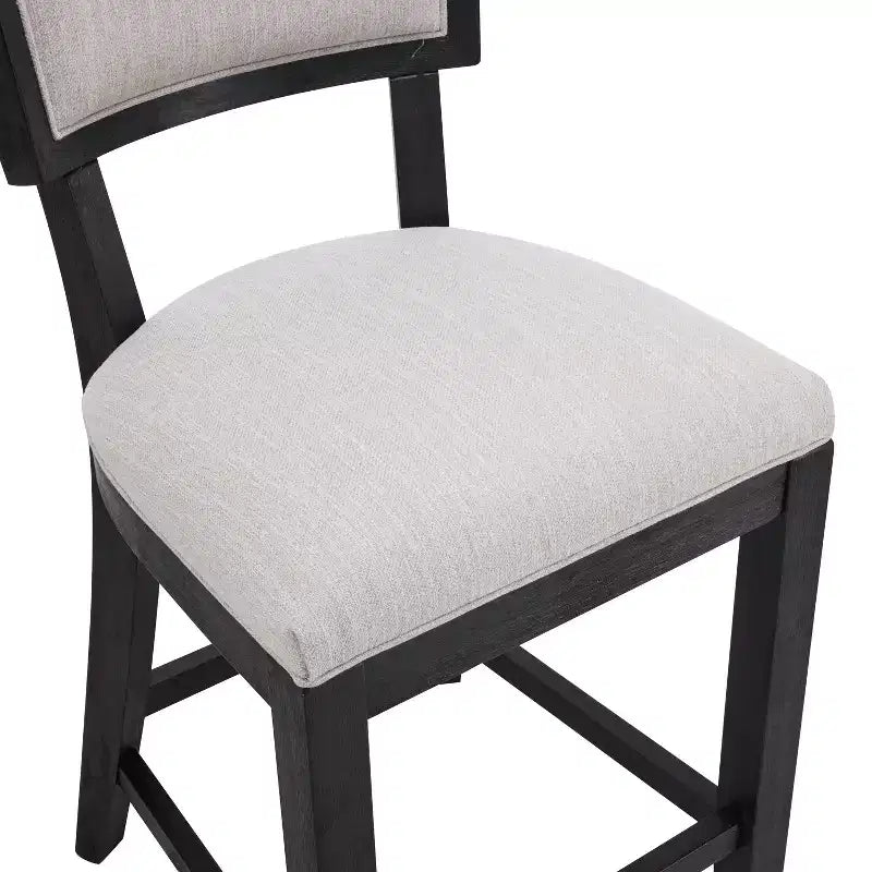 Sgabello da bancone imbottito da 67,3 cm con struttura in legno di Hevea – Set da 2