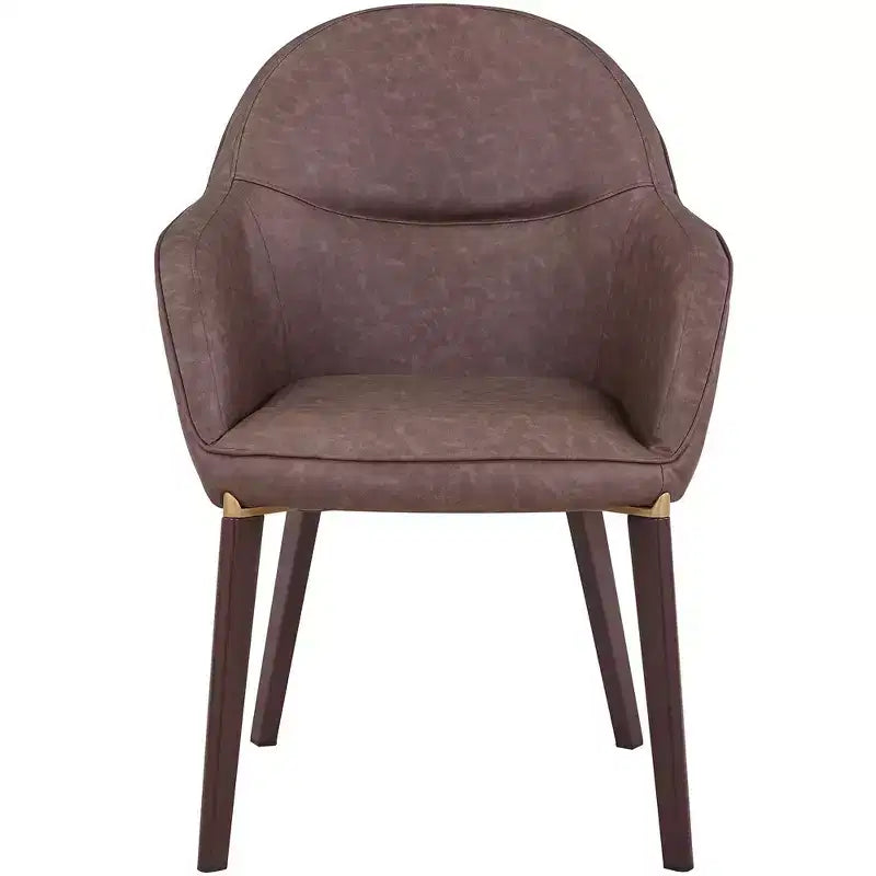 Sedia da pranzo Barrel Back – Rivestimento in pelle o velluto, gambe in ferro verniciato a polvere