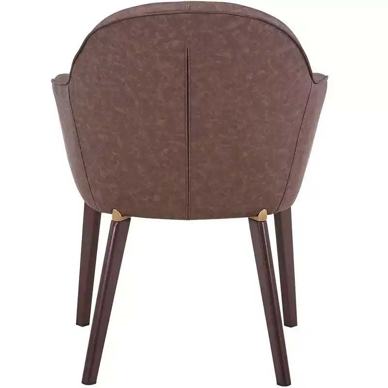 Sedia da pranzo Barrel Back – Rivestimento in pelle o velluto, gambe in ferro verniciato a polvere