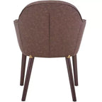 Sedia da pranzo Barrel Back – Rivestimento in pelle o velluto, gambe in ferro verniciato a polvere