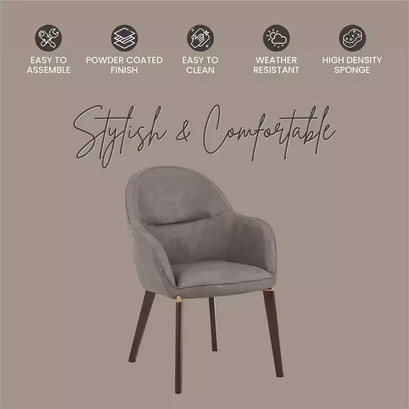 Sedia da pranzo Barrel Back – Rivestimento in pelle o velluto, gambe in ferro verniciato a polvere