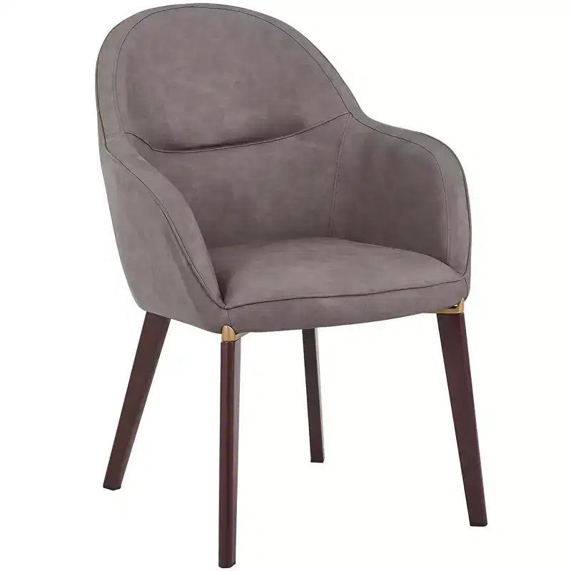 Sedia da pranzo Barrel Back – Rivestimento in pelle o velluto, gambe in ferro verniciato a polvere