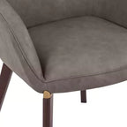 Sedia da pranzo Barrel Back – Rivestimento in pelle o velluto, gambe in ferro verniciato a polvere