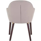 Sedia da pranzo Barrel Back – Rivestimento in pelle o velluto, gambe in ferro verniciato a polvere