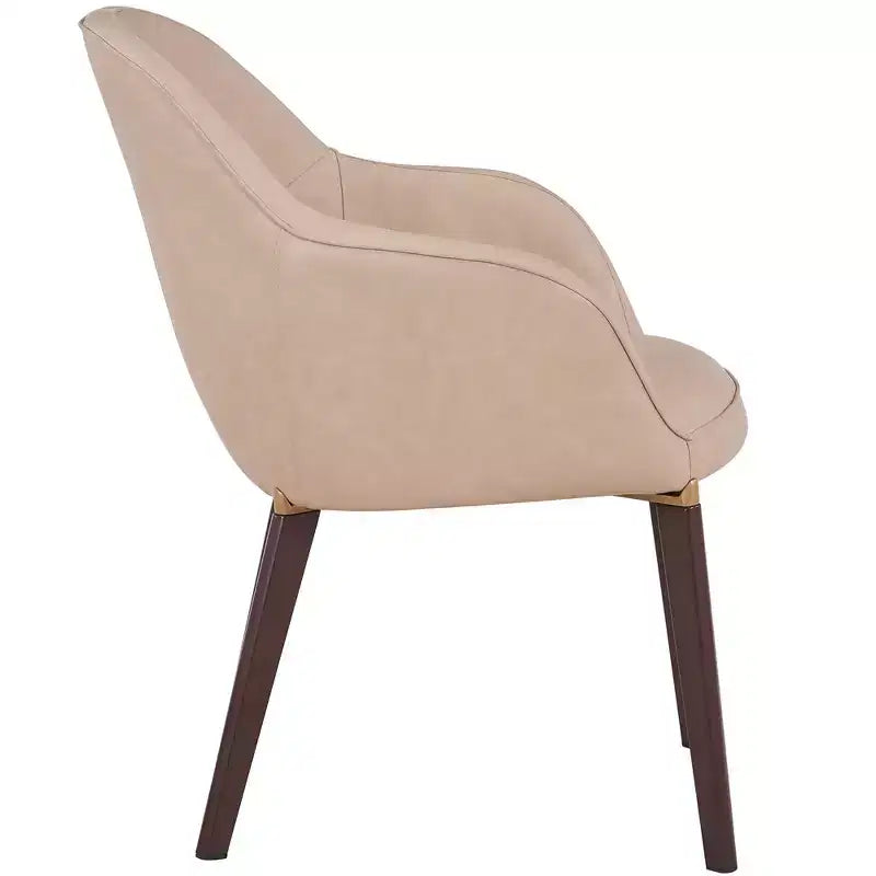Sedia da pranzo Barrel Back – Rivestimento in pelle o velluto, gambe in ferro verniciato a polvere
