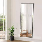 JIONJOY Specchio a figura intera 16x59, vetro HD infrangibile, cornice in metallo, montaggio a pavimento/parete per camera da letto, armadio, ingresso