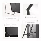 JIONJOY Specchio a figura intera 16x59, vetro HD infrangibile, cornice in metallo, montaggio a pavimento/parete per camera da letto, armadio, ingresso