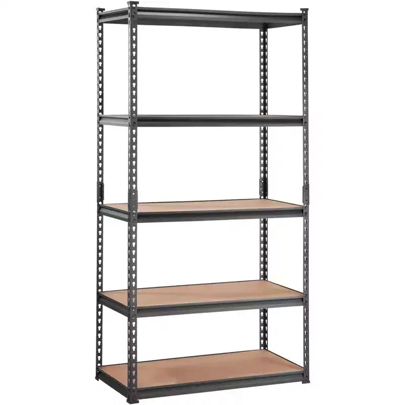 Scaffalatura a 5 Ripiani Regolabili in Filo Cromato – 907 kg, 180 cm H x 89 cm L
