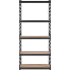 Scaffalatura a 5 Ripiani Regolabili in Filo Cromato – 907 kg, 180 cm H x 89 cm L