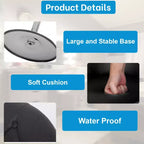 Sedia da toilette e sgabello da bar con altezza regolabile – Ecopelle trapuntata, girevole a 360°
