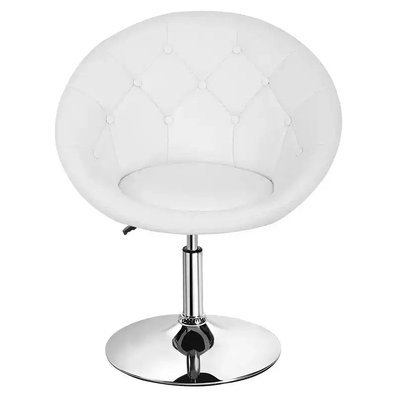 Sedia da toilette e sgabello da bar con altezza regolabile – Ecopelle trapuntata, girevole a 360°