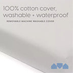 Materasso in memory foam fronte/retro per culla e lettino con rivestimento in cotone
