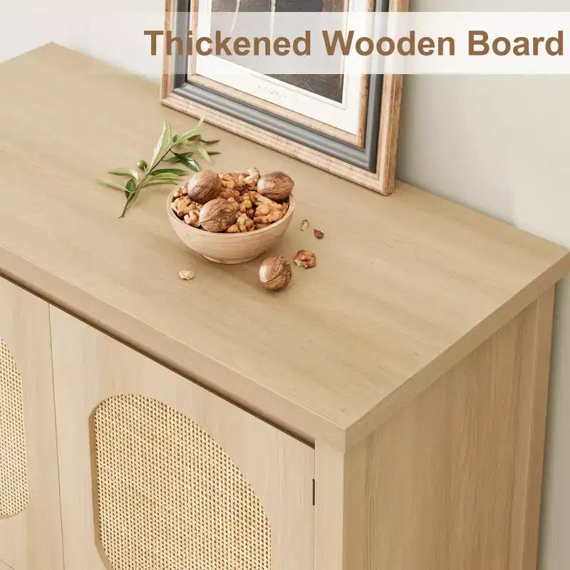 Mobile da Caffè con Ante, Armadietto Credenza Contenitore per Cucina, Sala da Pranzo, Salotto