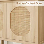 Mobile da Caffè con Ante, Armadietto Credenza Contenitore per Cucina, Sala da Pranzo, Salotto