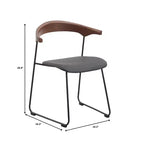 Sedia da Pranzo Imbottita con Schienale in Faggio e Gambe in Ferro – Set da 4
