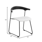 Sedia da Pranzo Imbottita con Schienale in Faggio e Gambe in Ferro – Set da 4