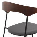 Sedia da Pranzo Imbottita con Schienale in Faggio e Gambe in Ferro – Set da 4