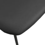 Sedia da Pranzo Imbottita con Schienale in Faggio e Gambe in Ferro – Set da 4