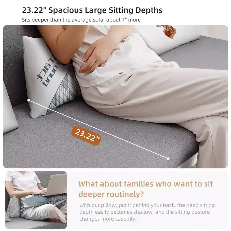 Divano letto convertibile da 60" – Letto estraibile, Base contenitore, Tasche laterali, Lino