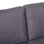 Letto a scomparsa matrimoniale/singolo con divano a 3/2 posti e mensole, bianco+grigio - ModernLuxe