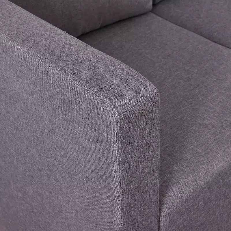 Letto a scomparsa matrimoniale/singolo con divano a 3/2 posti e mensole, bianco+grigio - ModernLuxe