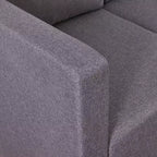 Letto a scomparsa matrimoniale/singolo con divano a 3/2 posti e mensole, bianco+grigio - ModernLuxe