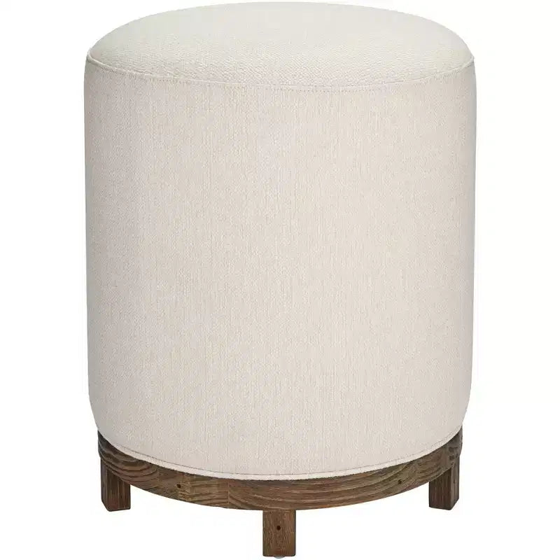 55 Downing Street Daniel Wood Swivel Bar Stool Brown 25 1/2 High Modern Zeus Pearl Cushion for Kitchen Counter Height Island Home