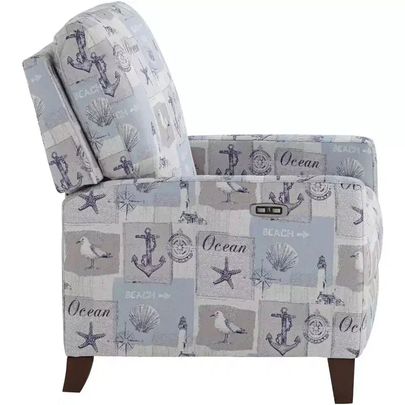 Poltrona Reclinabile Kensington Hill Gulls Point Sky 27 1/2 Wide Blue 3 Vie Elettrica
