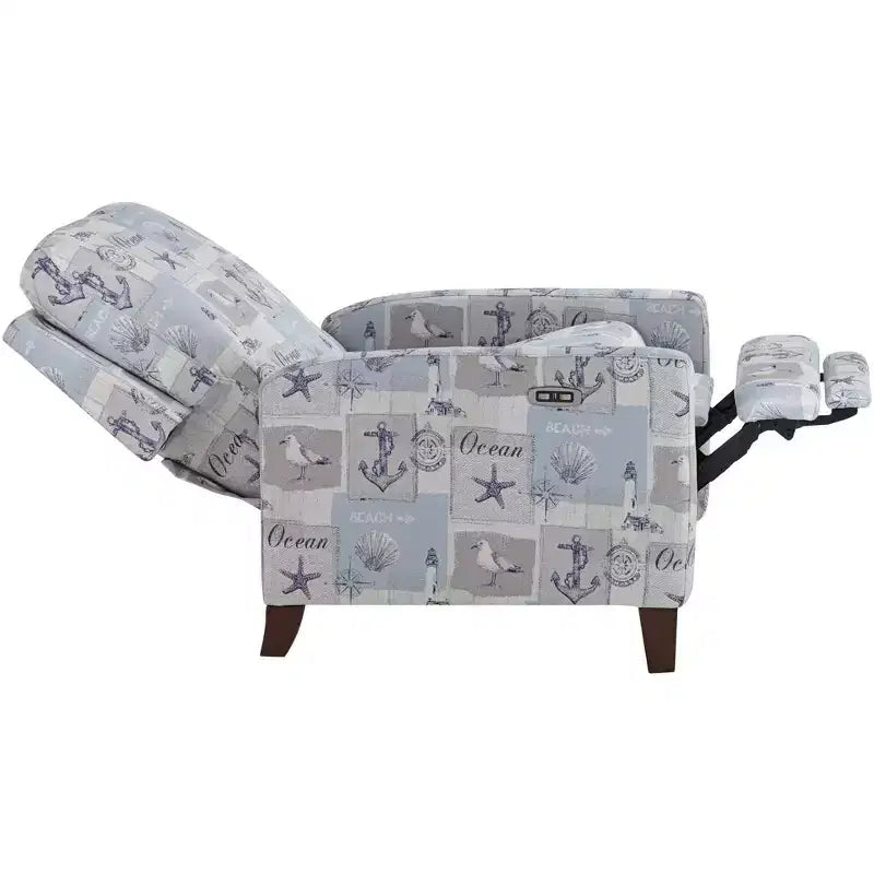 Poltrona Reclinabile Kensington Hill Gulls Point Sky 27 1/2 Wide Blue 3 Vie Elettrica