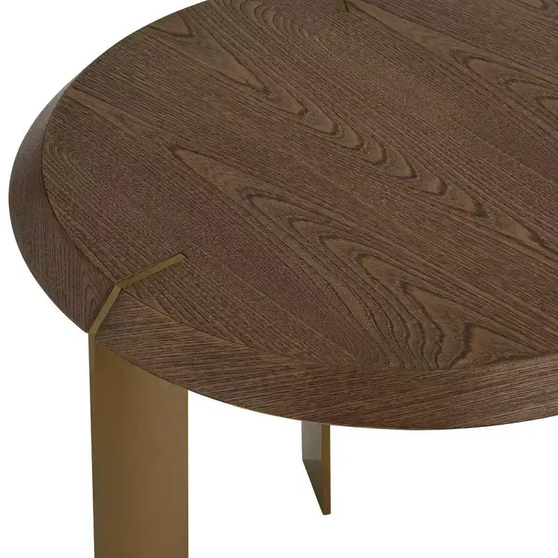Tavolino rotondo 55 Downing Street Simmons, 54,6 cm di larghezza, in legno marrone, elegante