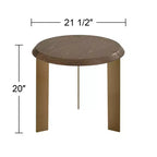Tavolino rotondo 55 Downing Street Simmons, 54,6 cm di larghezza, in legno marrone, elegante