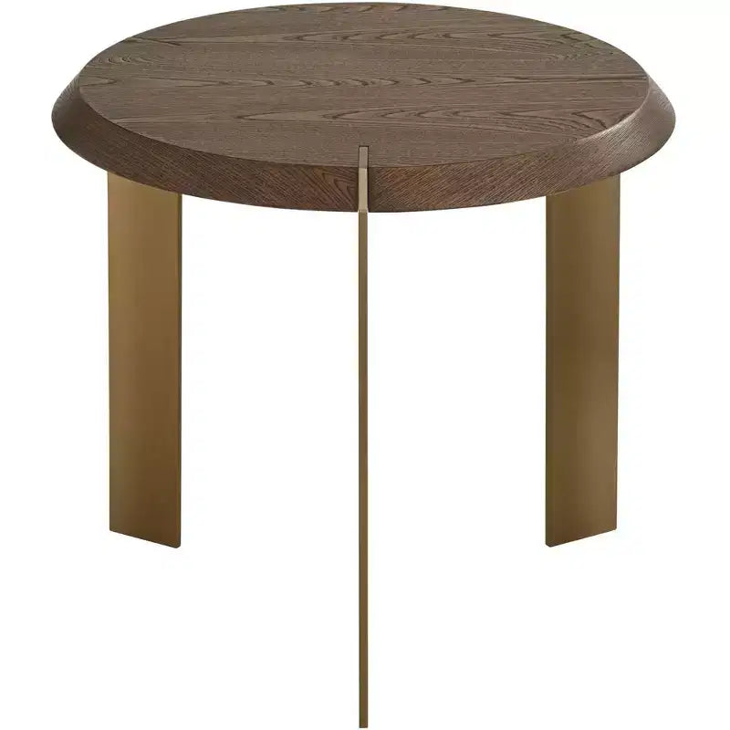 Tavolino rotondo 55 Downing Street Simmons, 54,6 cm di larghezza, in legno marrone, elegante