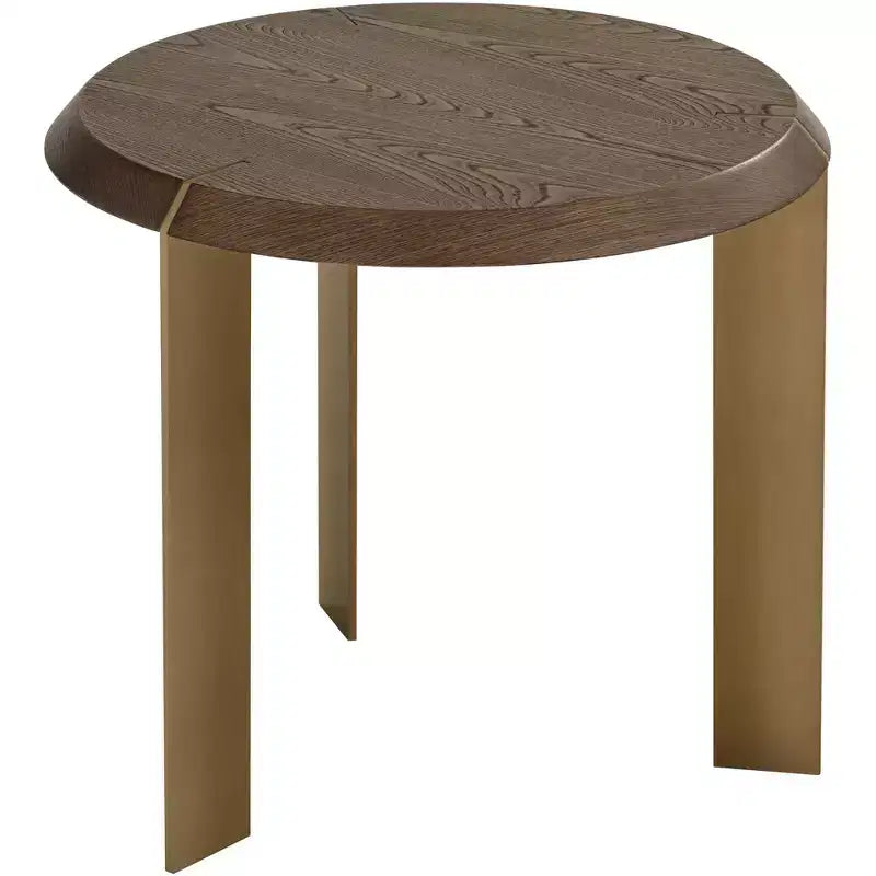 Tavolino rotondo 55 Downing Street Simmons, 54,6 cm di larghezza, in legno marrone, elegante
