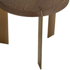 Tavolino rotondo 55 Downing Street Simmons, 54,6 cm di larghezza, in legno marrone, elegante