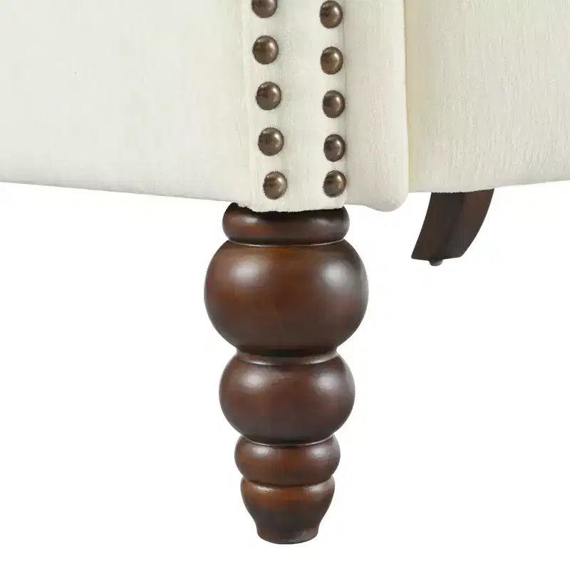 Poltrona reclinabile 30W con schienale a spinta e gambe in legno a forma di zucca - ModernLuxe