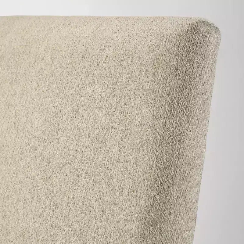 Set di 2 sedie da pranzo contemporanee imbottite – Tessuto beige, gambe in legno di gomma massiccio