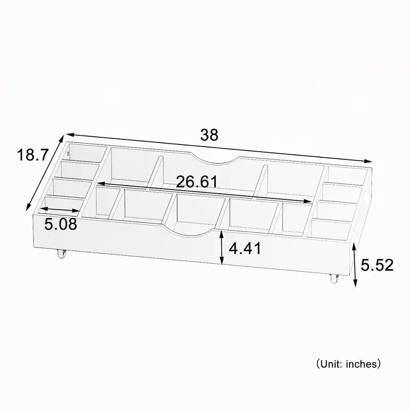 Il Tavolo da Gioco Pieghevole 2 in 1 e Contenitore Giocattoli Compatibile con Lego Adatto per Essere Riposto Sotto il Letto o il Divano-Bianco (38 x 18.7 x 5.9)