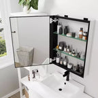 Armadietto dei medicinali rettangolare 26x20 con specchio – Montaggio a incasso o in superficie