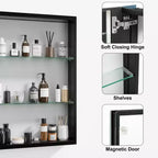 Armadietto dei medicinali rettangolare 26x20 con specchio – Montaggio a incasso o in superficie