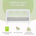Culla Convertibile 4 in 1 per Neonati, Certificata GREENGUARD Gold