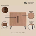 Mobiletto di appoggio Mid-Century Modern con 2 ripiani