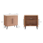 Mobiletto di appoggio Mid-Century Modern con 2 ripiani