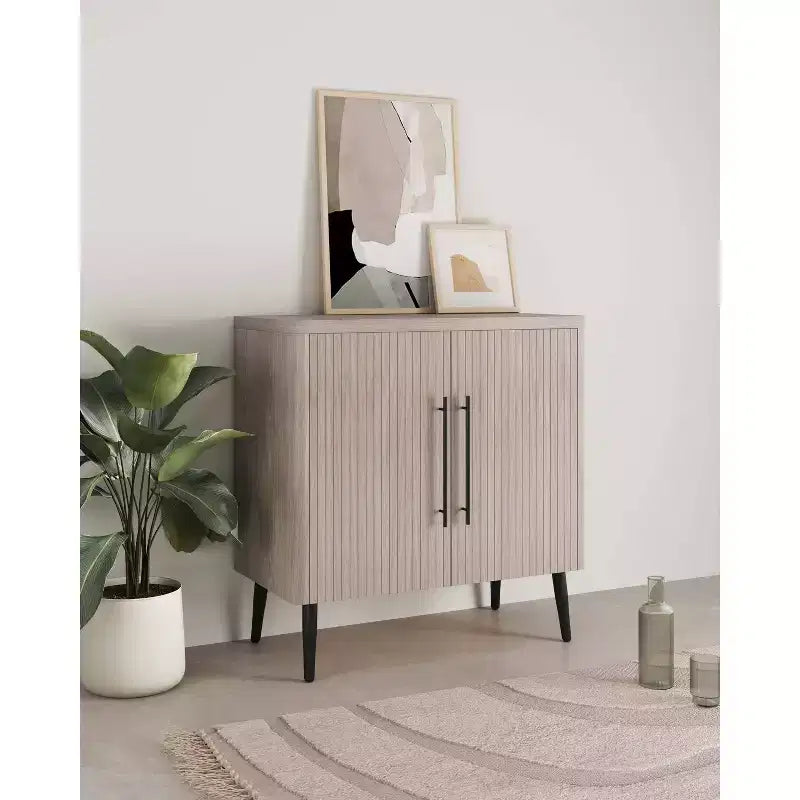 Mobiletto di appoggio Mid-Century Modern con 2 ripiani