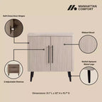 Mobiletto di appoggio Mid-Century Modern con 2 ripiani