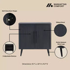 Mobiletto di appoggio Mid-Century Modern con 2 ripiani