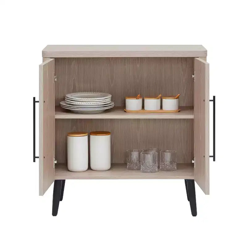 Mobiletto di appoggio Mid-Century Modern con 2 ripiani