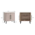 Mobiletto di appoggio Mid-Century Modern con 2 ripiani